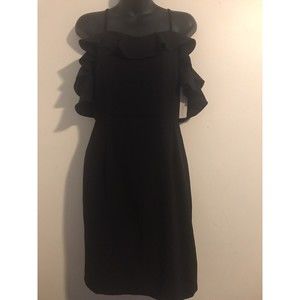 NWT Esley Black Ruffle Dress Size S
